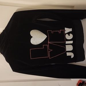 Juicy Couture Black Velvet Hooded zip up hoodie
